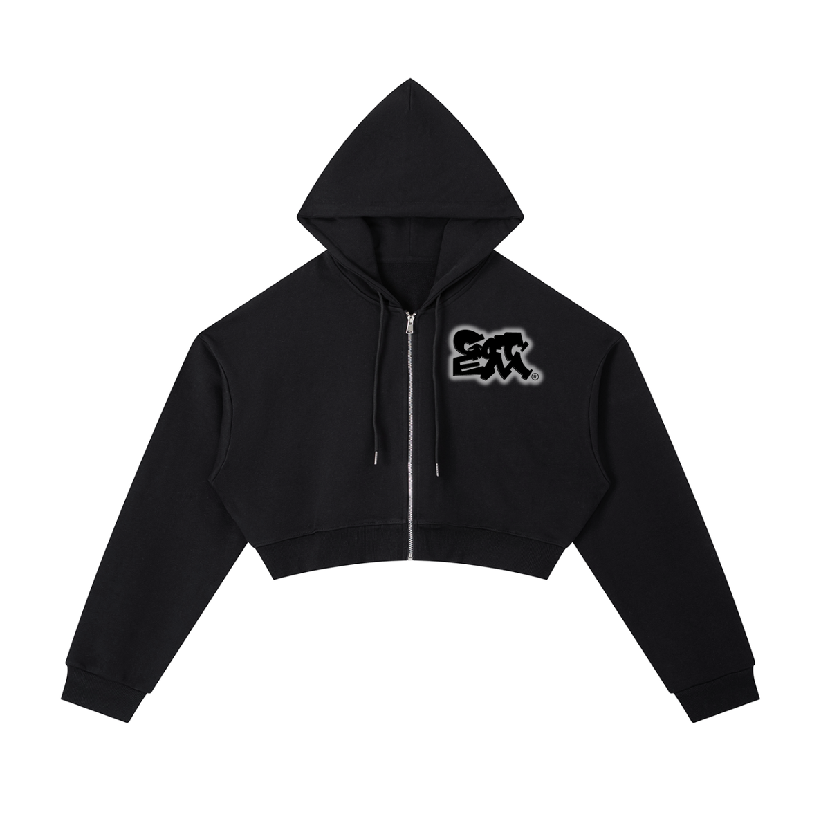 GTM® Shadow Hoopers Cropped Zip-Up Hoodie | Women