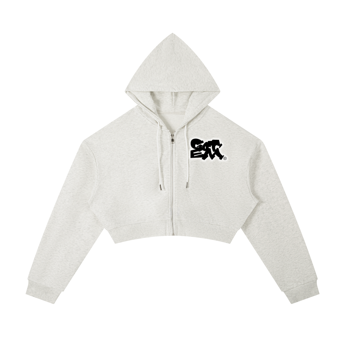 GOT ʻEM® Original with Tagline (Glow) Cropped Zip-Up Hoodie | Women